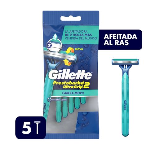 Rasuradora Desechable Gillette Prestobarba Ultragrip 2 - 5 Uds