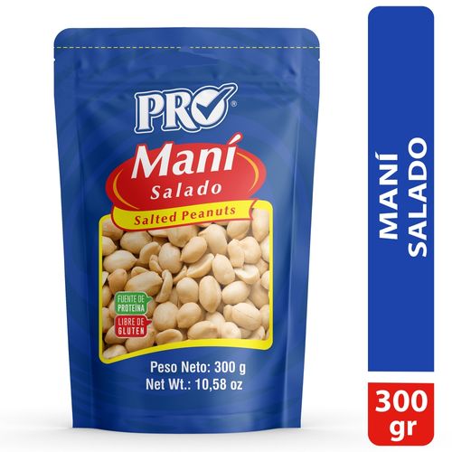 Maní Pro con sal Doy pack -300 g