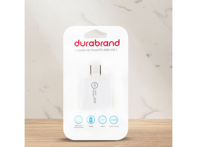 Durabrand-Cargador-De-Pared-Pd-20W-Usb-C-Cargador-de-Pared-Durabrand-Pd-20W-Usb-C-3-31365