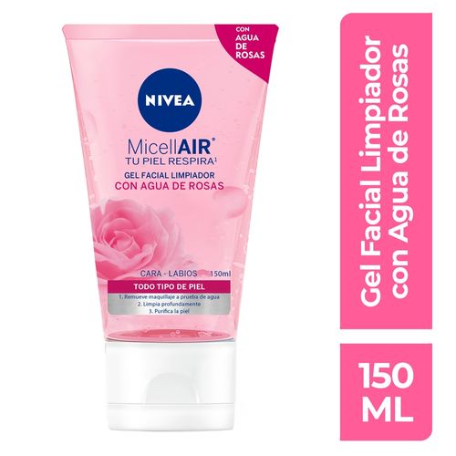 Gel Nivea Facial Limpieza Rosas - 150ml