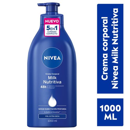 Crema Corporal Nivea Humectante Body Milk Nutritiva -1000 ml