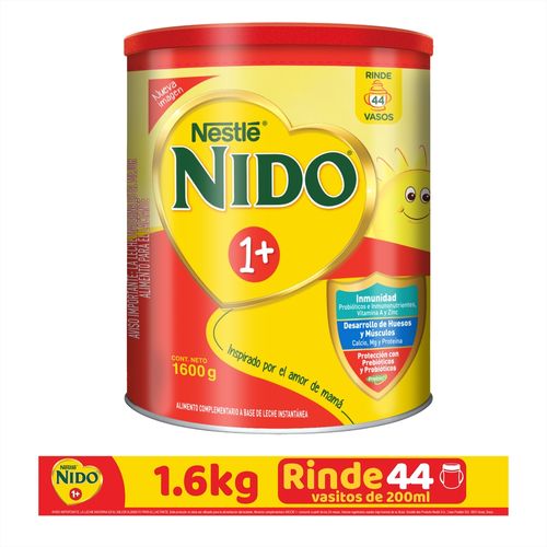 Leche Instantánea Nestlé® NIDO® 1+ Protección® Alimento Complementario    Lata -1.6kg