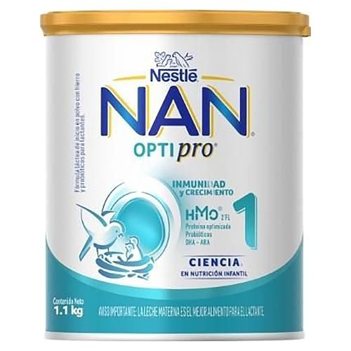 Fórmula Láctea Nan® Optipro® 1 Lata, Proteína Optimizada, Probióticos Y Dha- Ara - 1,1kg