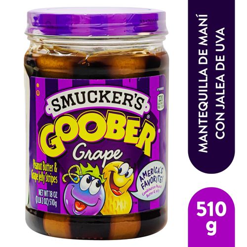 Mantequilla Maní Smucker's Con Jalea Uva - 510 g