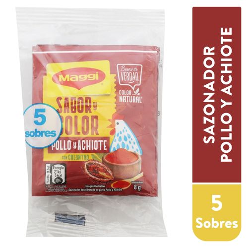 Consome Pollo Achiote Culantr 5pack 50gr