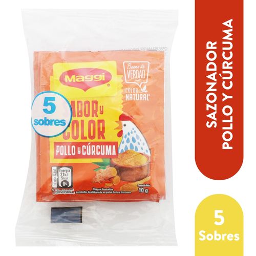 Consome Maggi Pollo Y Curcuma 5pack 50gr