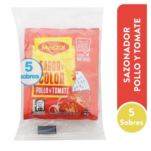 Consome Maggi Pollo Y Tomate 5pack 50gr