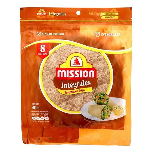 Tortilla Integral Mission 200gr 8und