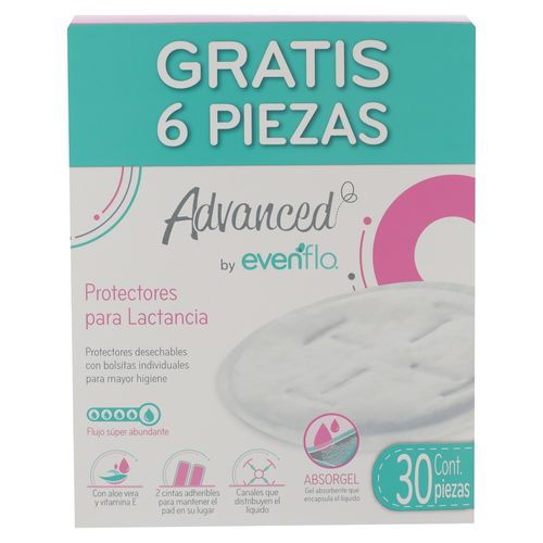 Pads De Lactancia Evenflo Advanced - 30 Unds