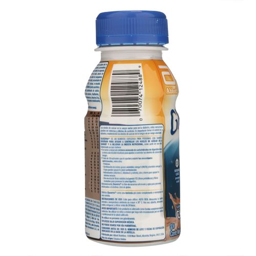 Complemento Nutricional Glucerna Sabor Chocolate, bebida que ayuda a controlar los niveles de azúcar en la sangre.- 237 ml