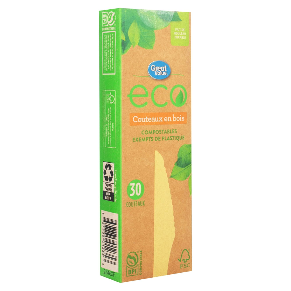 Comprar Cuchillos Great Value Compostables Eco - 30 Uds | Walmart ...