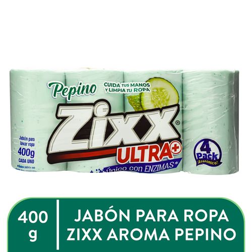 Jabon Zixx Pepino Ultra 4 Pack 1600gr