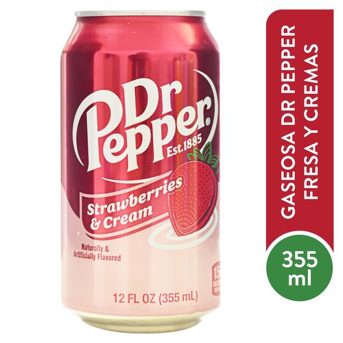 Gaseosa Dr Pepper Fresa Y Crema 355 Ml