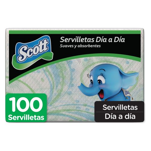 Servilletas De Papel Scott Decorada Cuadrada - 100 Hojas