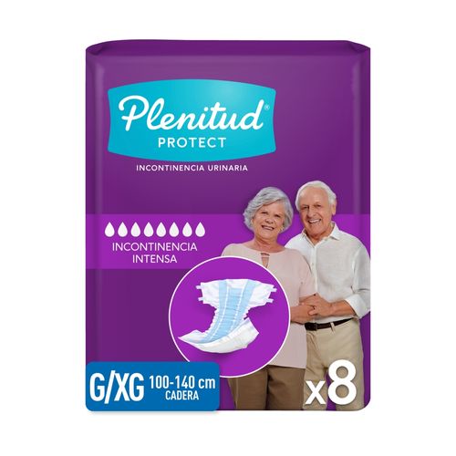 Pañales Para Adulto Plenitud Protect Talla G/XG Incontinencia Intensa - 8Uds