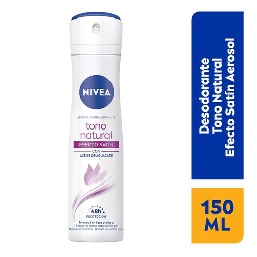 Desodorante Nivea en Spray Femenino Tono Natural Efecto Satín - 150 ml