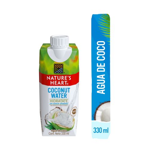 Bebida agua de coco Natures Heart tetrapack -330ml