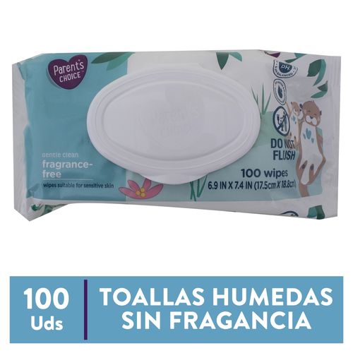 Toalla Humeda Pc Sin Fragancia 100ea