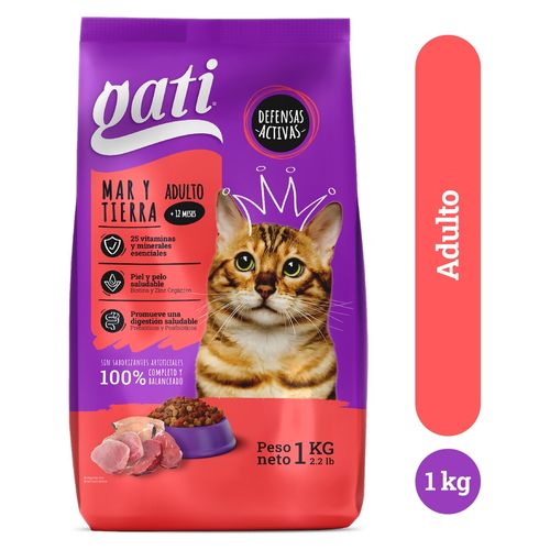 Alimento Gatos Gati Mar Y Tierra 1000Gr