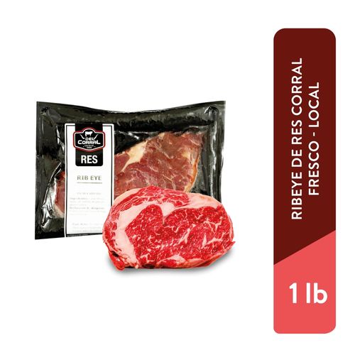 Ribeye Res Cortado Corral Fresco Paquete, Precio indicado por libra