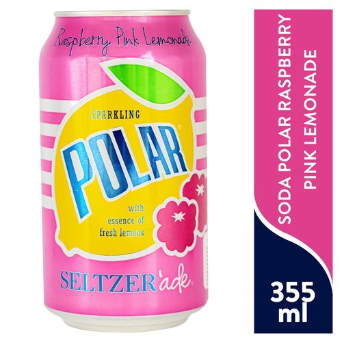 Soda Polar Raspb Pink Lemo Selt Ade 12oz