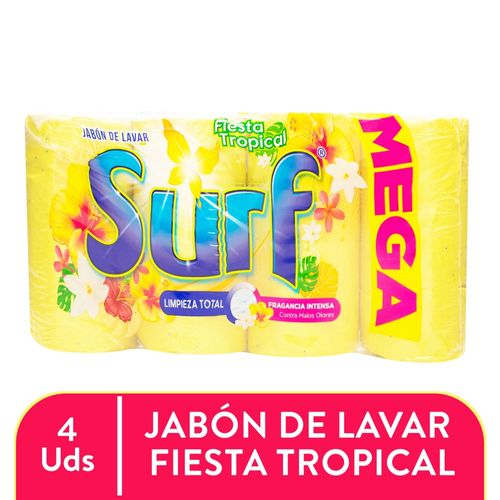 Jabon Surf Fiesta Tropical 4Pack 1900 Gr