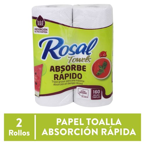 Toalla De Papel Rosal Blanca 2R 80H