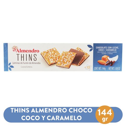 Thins Elalmendro Choco Coco Y Cara 144gr