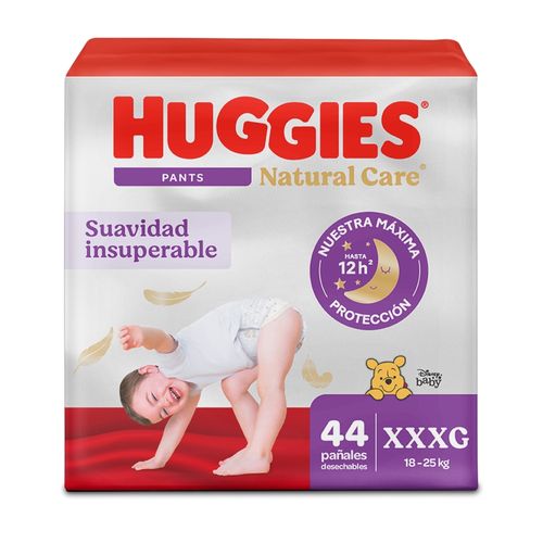 Pañales Huggies Natural Care Pants Etapa 6/XXXG  Suavidad Insuperable - 44 uds