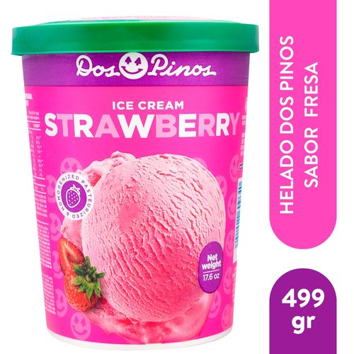 Helado Dos Pinos Fresa - 499 g