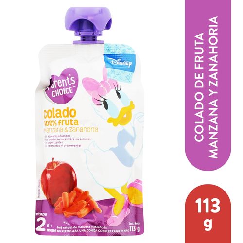 Colado Parents Choice Disney Sabor Manzana Y Zanahoria- 113gr