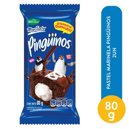 Pastel Marinela Pinguino 2 Unidades - 80gr