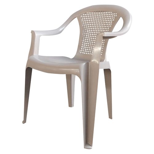 Silla Megaplast turin con brazos color beige