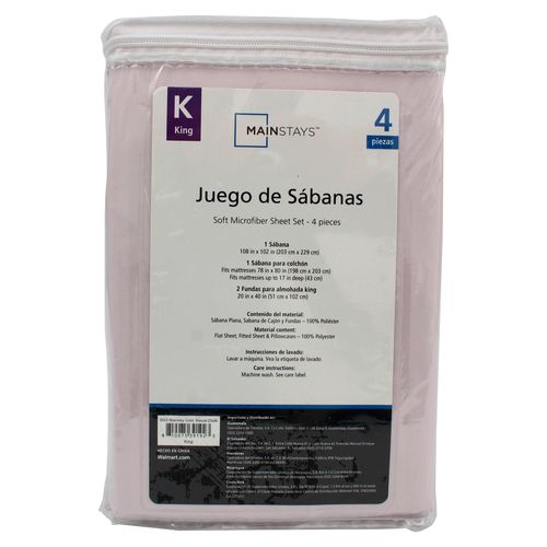 Juego De 4 Piezas Tamanio King De Microf