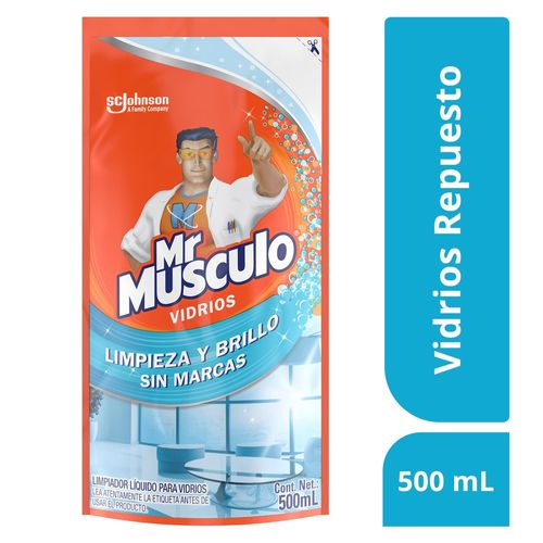 Limpia Vidrios Mr Músculo Windex Repuesto Económico Doy Pack - 500ml