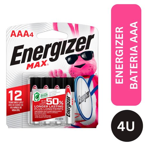 Bateria Energeizer Alcalina AAA 4 Pack