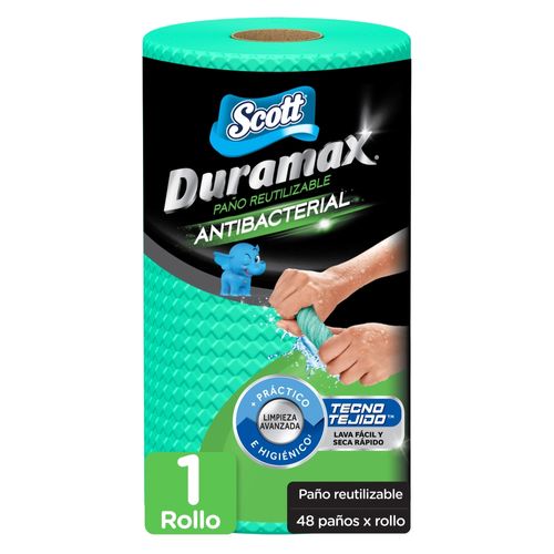 Toalla De Papel Reutilizable Scott Duramax Antibacterial 48 Paños - 1 Rollo