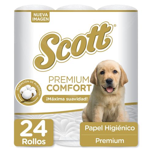 Papel Higiénico Scott Premium Comfort Triple Hoja - 24 Rollos
