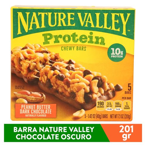Barra Nature Valley Masticable Chocolate Oscuro Con Mantequilla Mani - 201gr