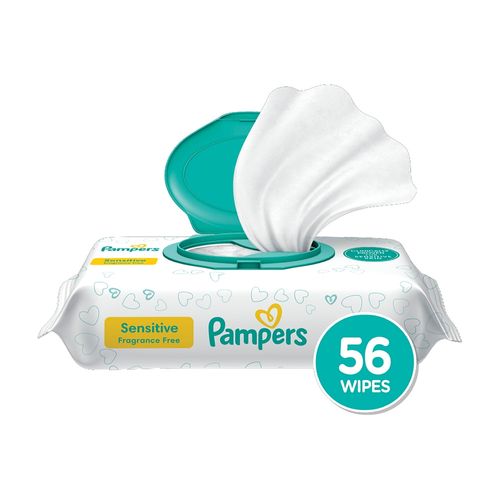 Pampers Wipes Sensitive Fragance Free - 56Uds