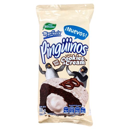 Pinguinos Marinela Cookies y Cream 80 gr