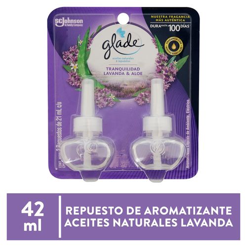 2 Pack Ambiental Glade Lavanda  Repuesto Electric