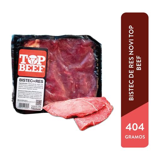 Bistec De Res Novi Top Beef Fresco Paquete - 404 gr