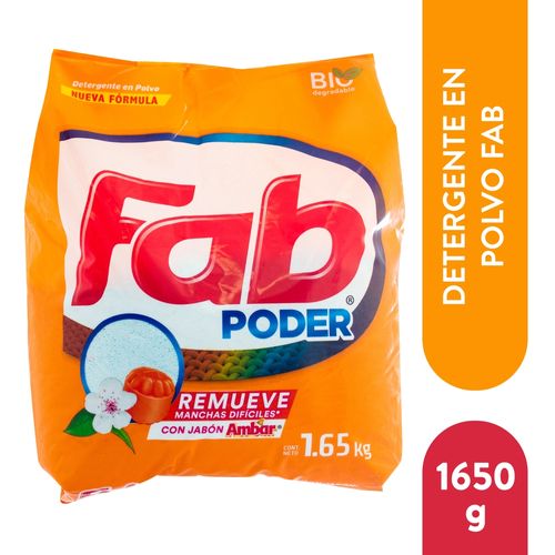 Detergente en Polvo Fabuloso Ambar Natural 1600gr