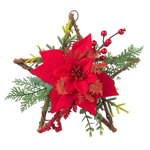 Flor navideña Holiday Time decorativa