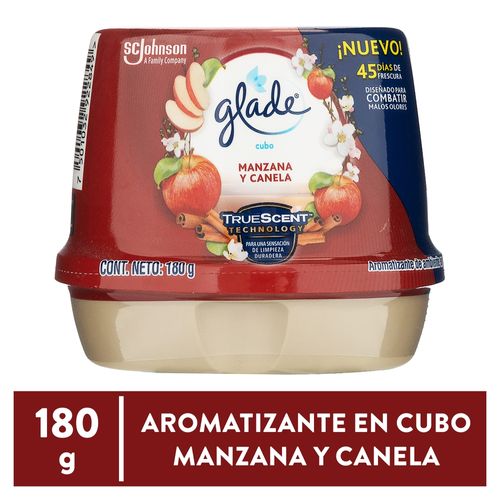 Aromatizante Glade Cubo Manzana y Canela 180gr