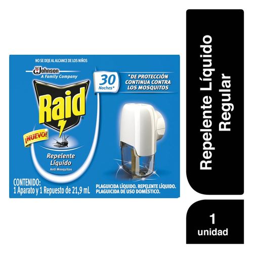 Repelente Raid Liquido 30 Noches - 21.9ml