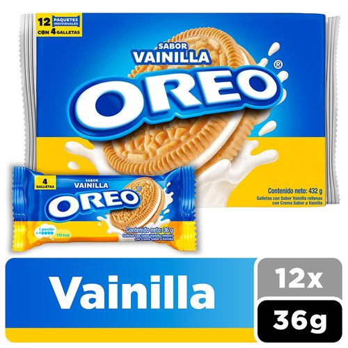 Galleta Oreo Golden Rellenas Con Crema Sabor A Vainilla- 432g