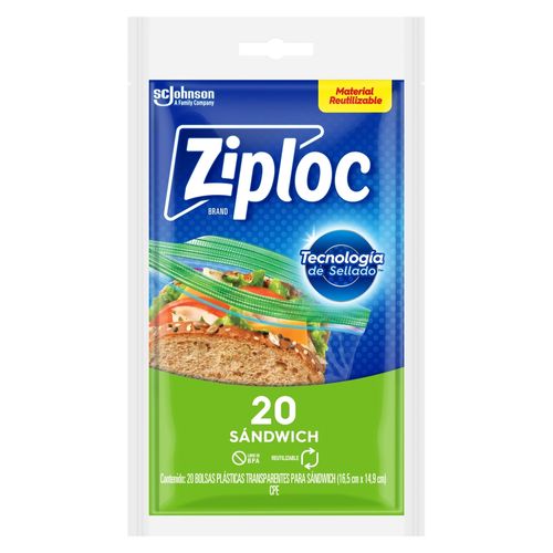 Bolsa Ziploc Para Sandwich Econopack 20