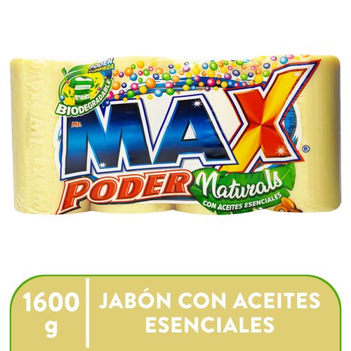 Jabon Mr Max Poder Naturals 4Pack 1600Gr